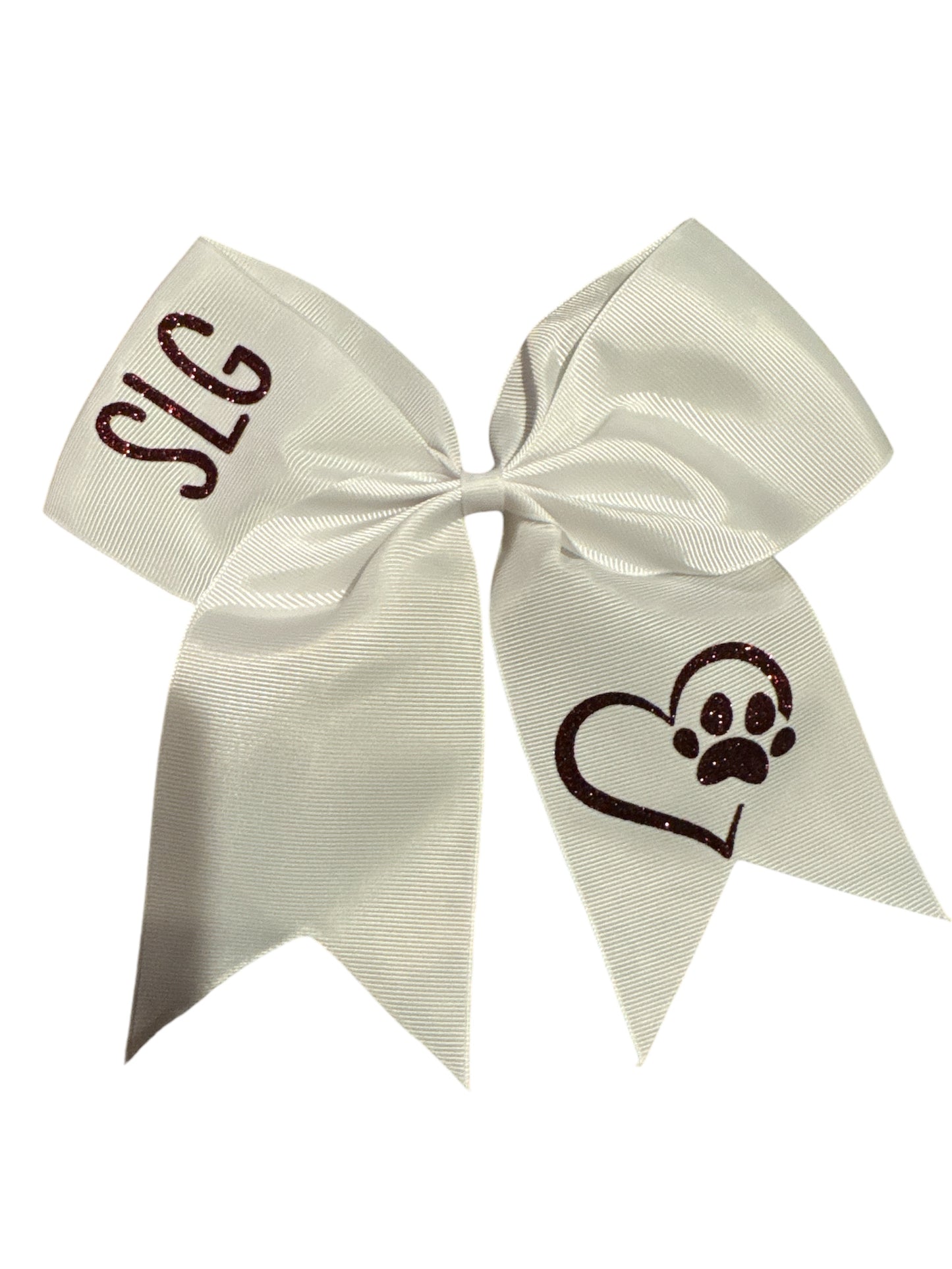 SLG Heart with Paw Cheer Bow