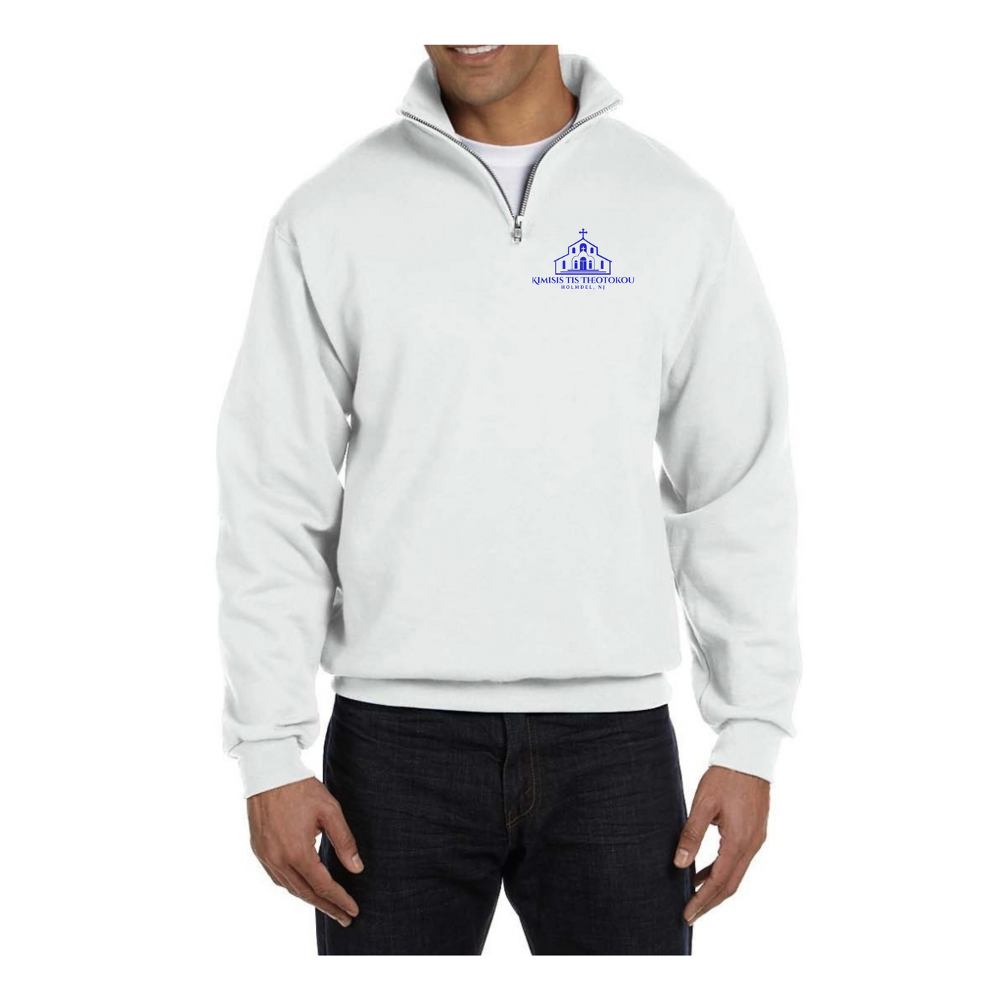 Kimisis Quarter-Zip Cadet Collar Adult Sweatshirt