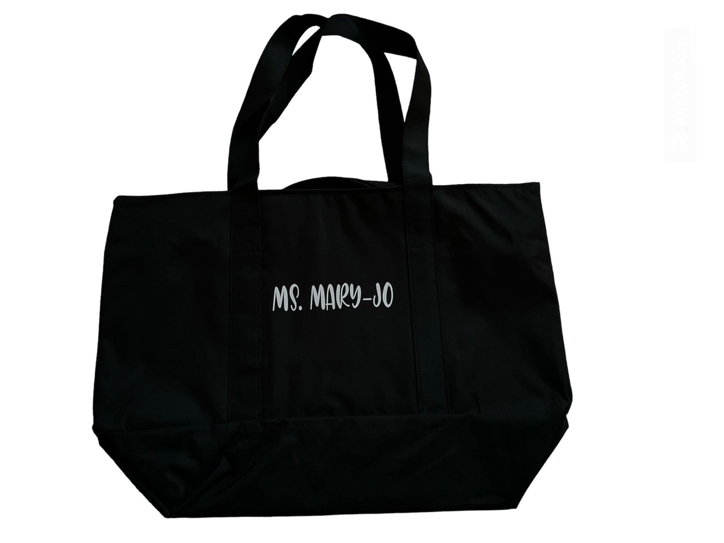 Large Zipper Canvas Teacher Off Duty Tote
