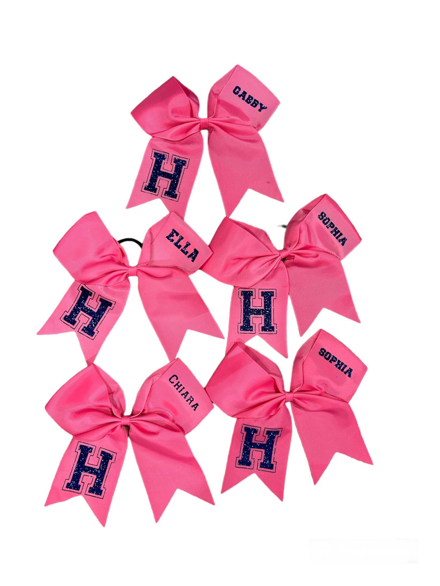 Holmdel Glitter Breast Cancer Awareness Month Cheer Bow
