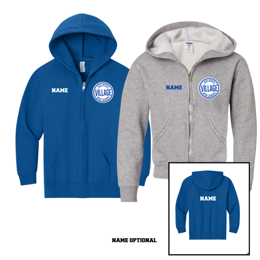 Holmdel Village School Spirit wear Circle Zip up Hoodie