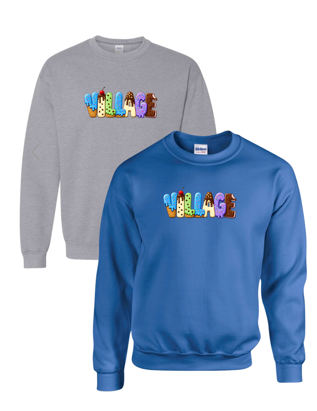 Holmdel Village School Spirit Wear Ice cream Sundae Crew neck Sweatshirt