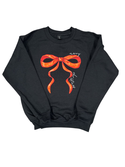 Christmas Bow Crew Sweatshirt