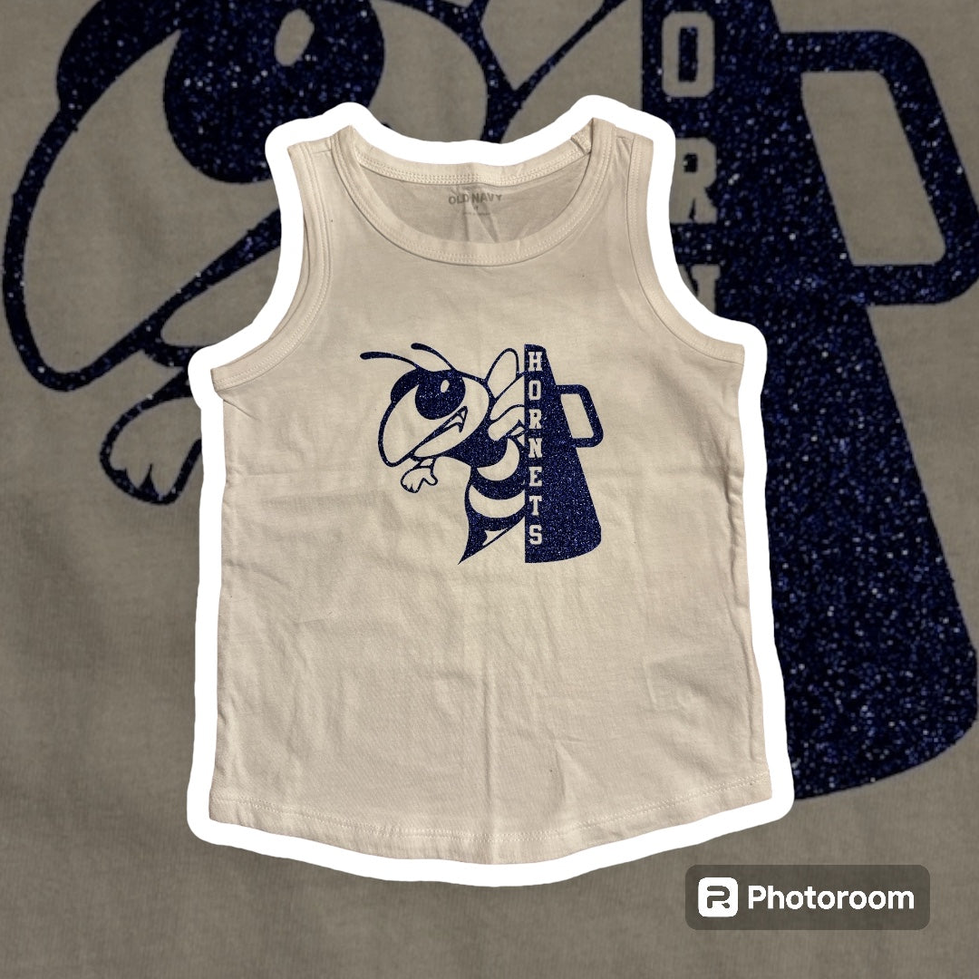 Hornet Cheer kids glitter tank