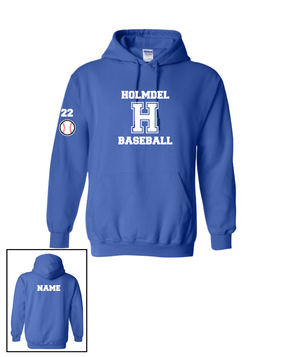 12u Holmdel Hornets Cooperstown Fundraiser Holmdel Baseball Hoodie