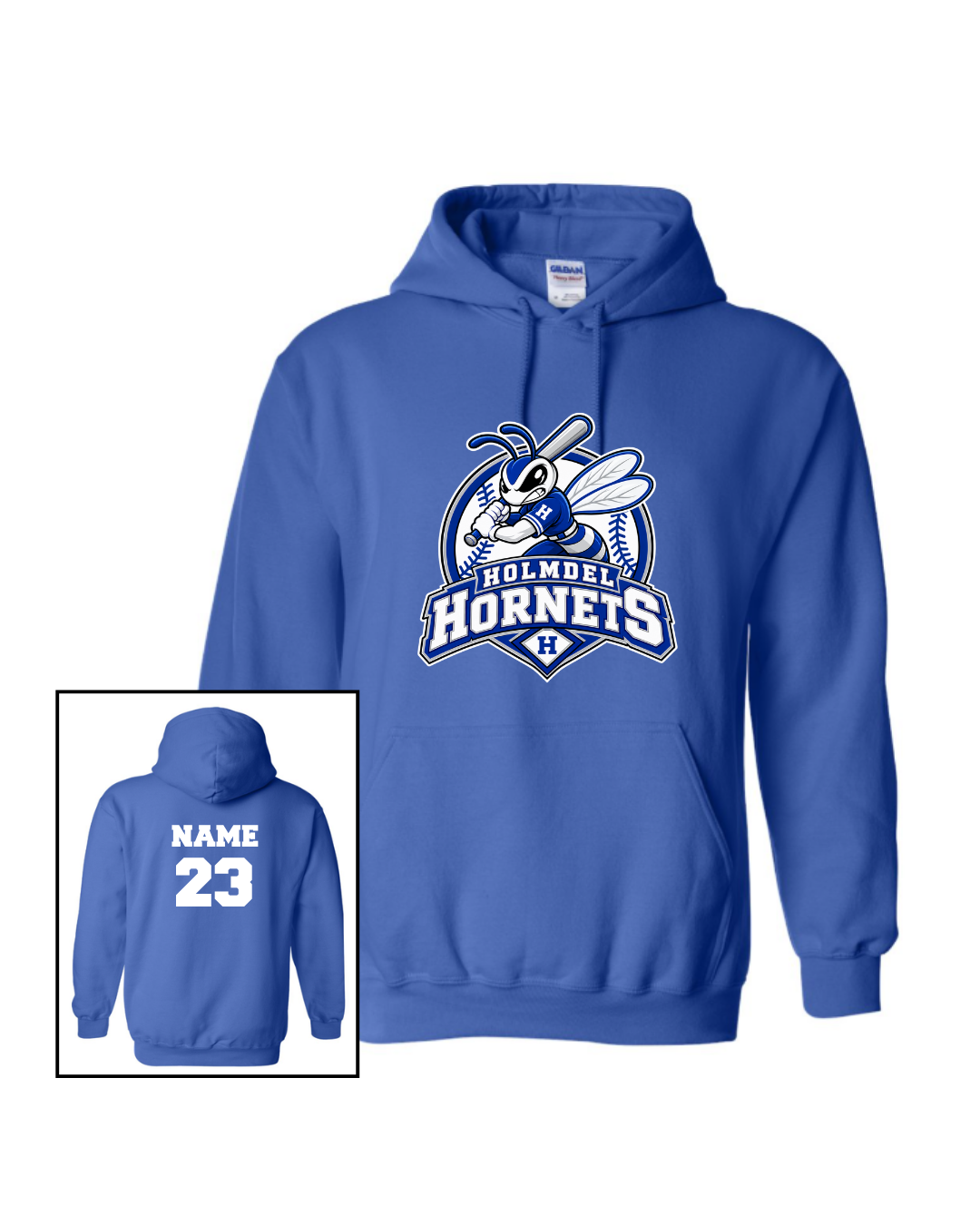 12u Holmdel Hornets Cooperstown Fundraiser Batter 2 Hoodie