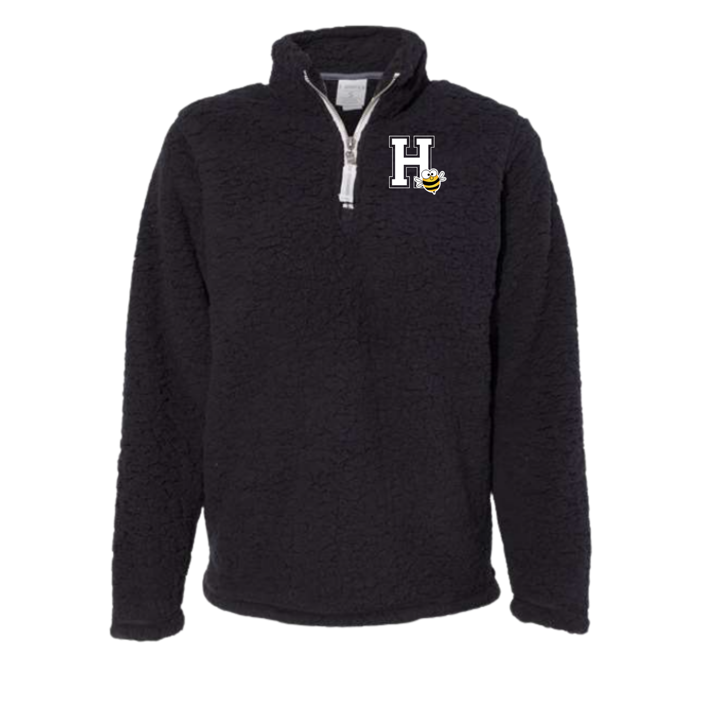 Holmdel Village School Spirit Wear H Bee Embroidered Women's Sherpa Quarter Zip Pullover