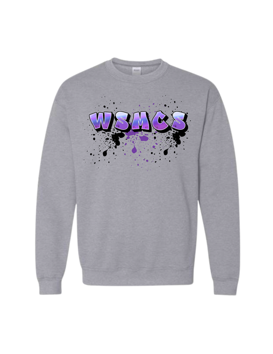 WSMCS Paint Splatter Crew Sweatshirt
