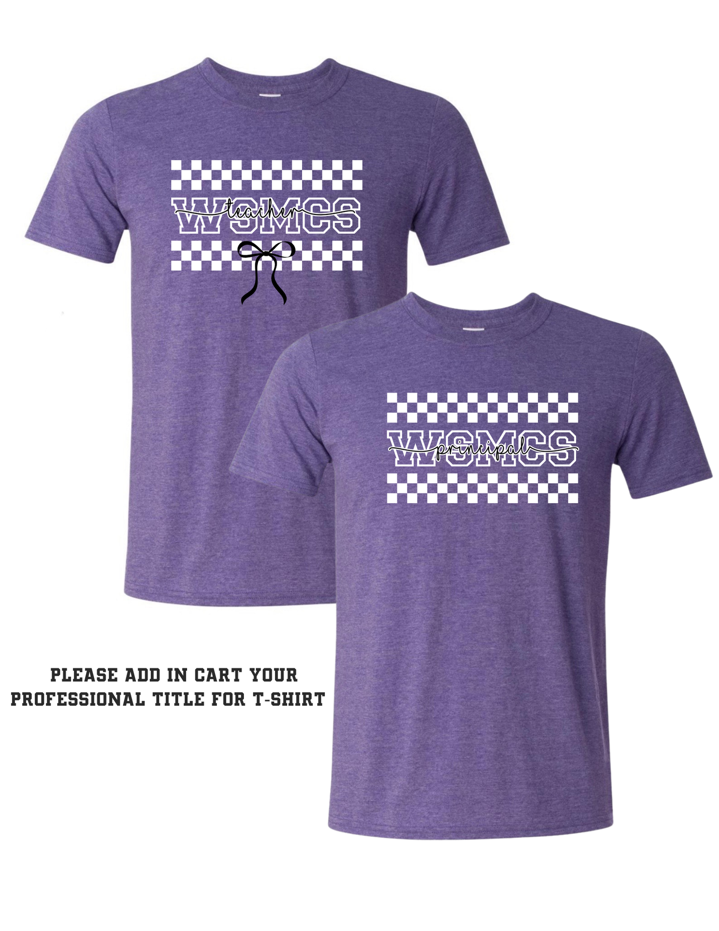 WSMCS Adult Checkered Professional Title T-shirt