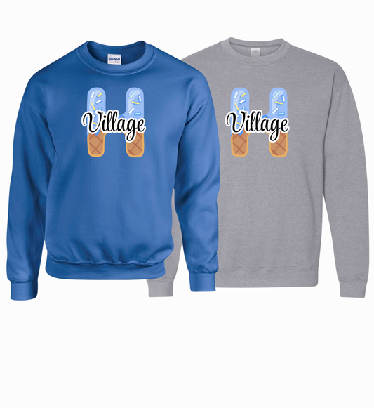 Holmdel Village School Spirit Wear Ice cream Crew neck Sweatshirt