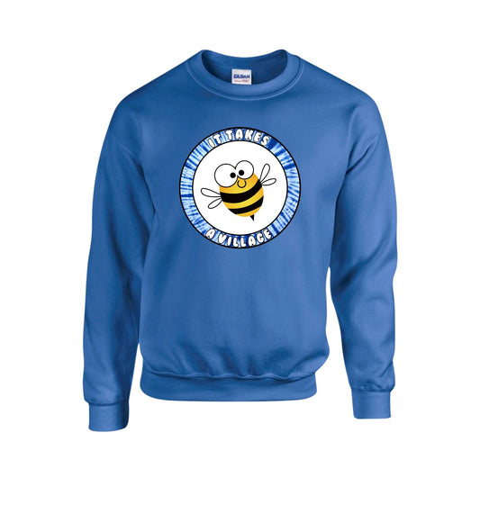 Holmdel Village School Rainbow It Takes a Village Crew Sweatshirt