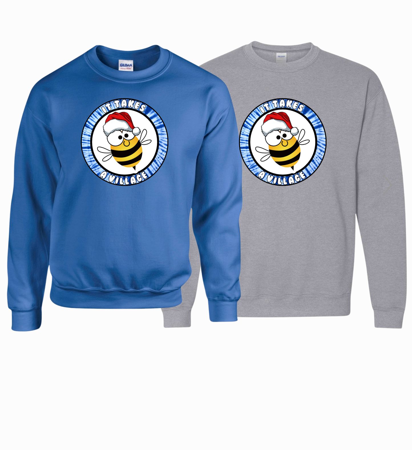 Holmdel Village School Spiritwear Santa Bee Crew Sweatshirt