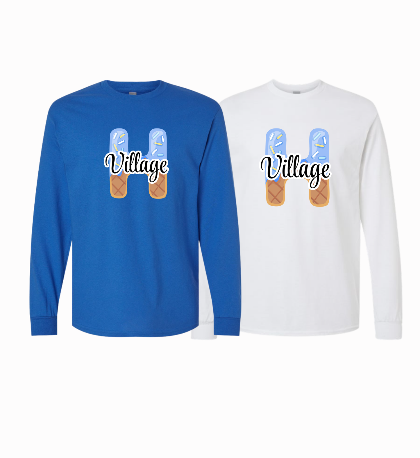 Holmdel Village School Spirit Wear Ice cream Long Sleeve T-shirt