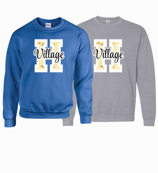 Holmdel Village School Spirit Wear Bee Happy Crew neck Sweatshirt