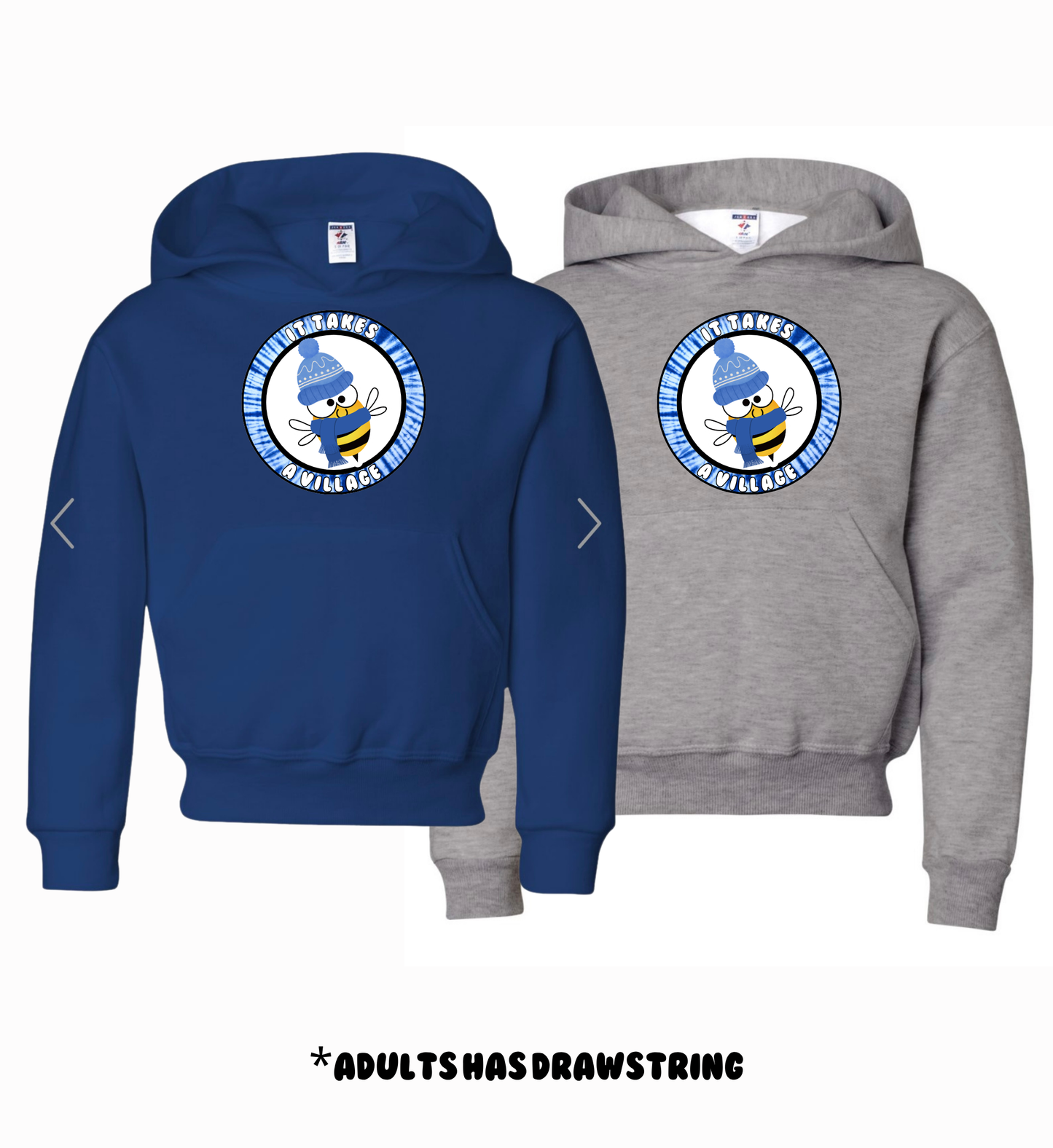 Holmdel Village School Spirit Wear Winter Bee Hoodie Sweatshirt