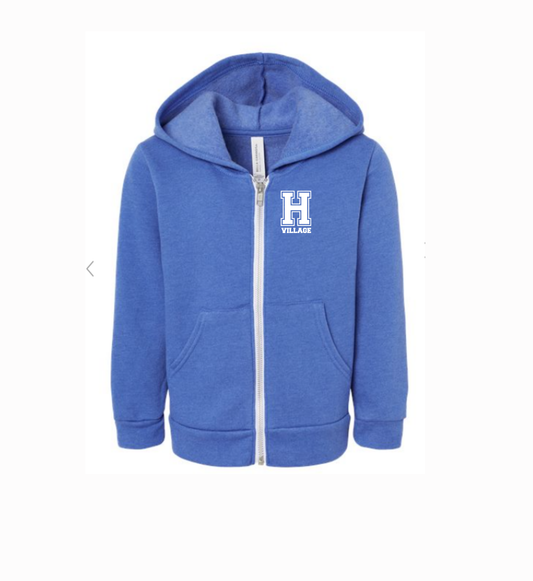 Holmdel Village School Spirit Wear H Toddler Zip up Hoodie