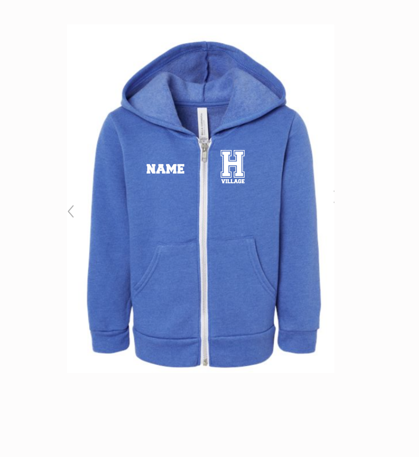 Holmdel Village School Spirit Wear H Toddler Zip up Hoodie
