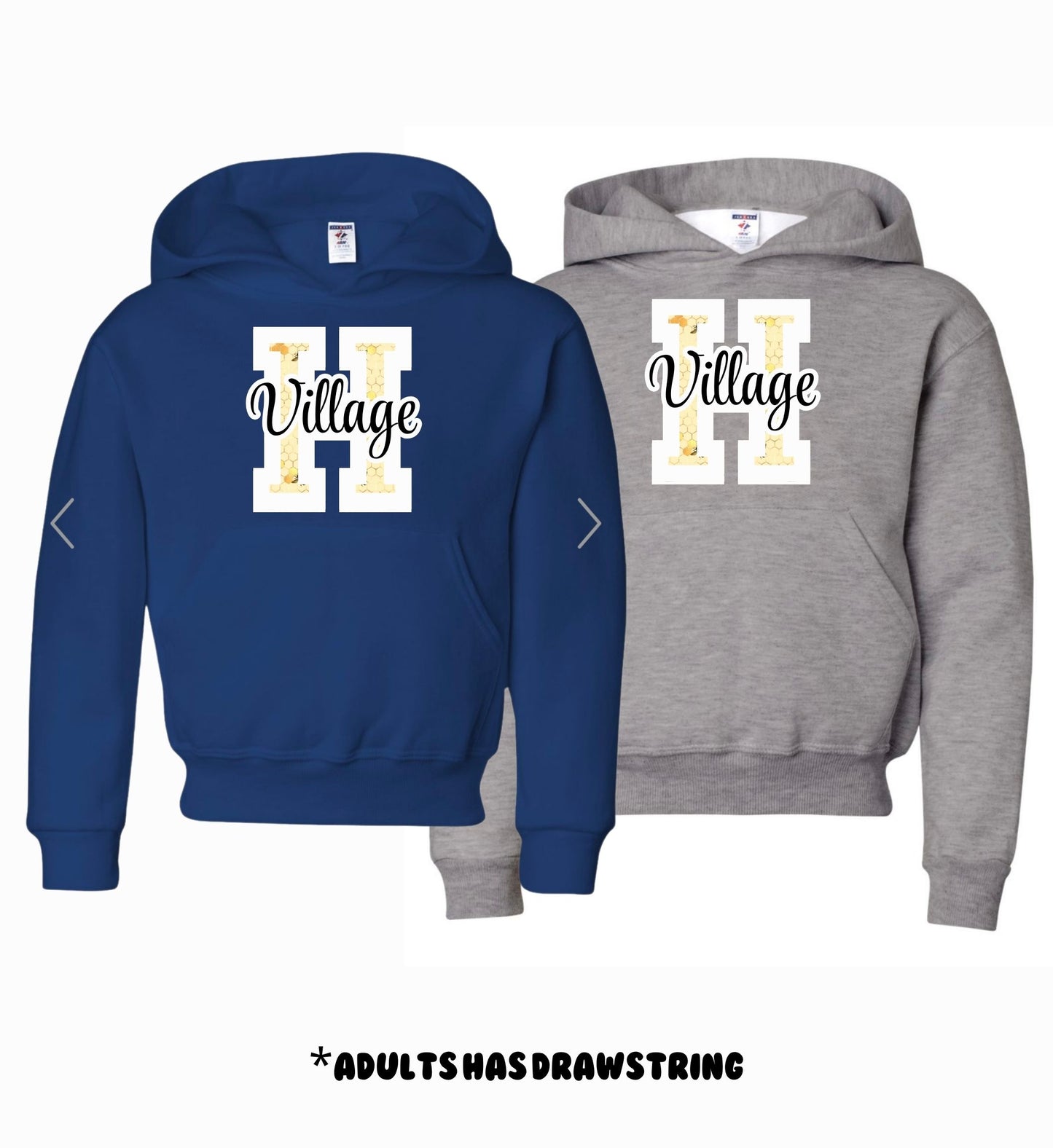 Holmdel Village School Spirit Wear Bee Happy Hoodie Sweatshirt