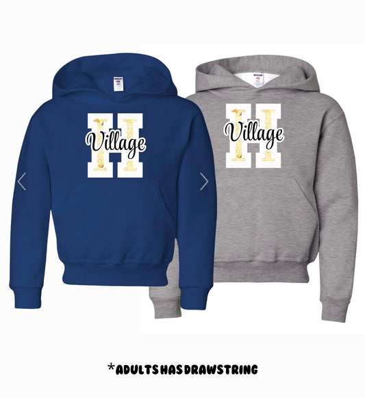 Holmdel Village School Spirit Wear Bee Happy Hoodie Sweatshirt