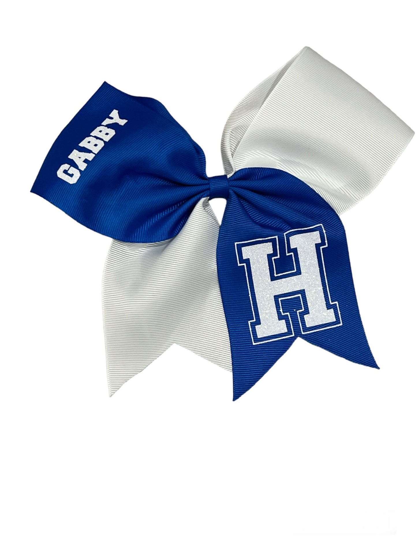 Holmdel Cheer Color Block Bow with Elastic