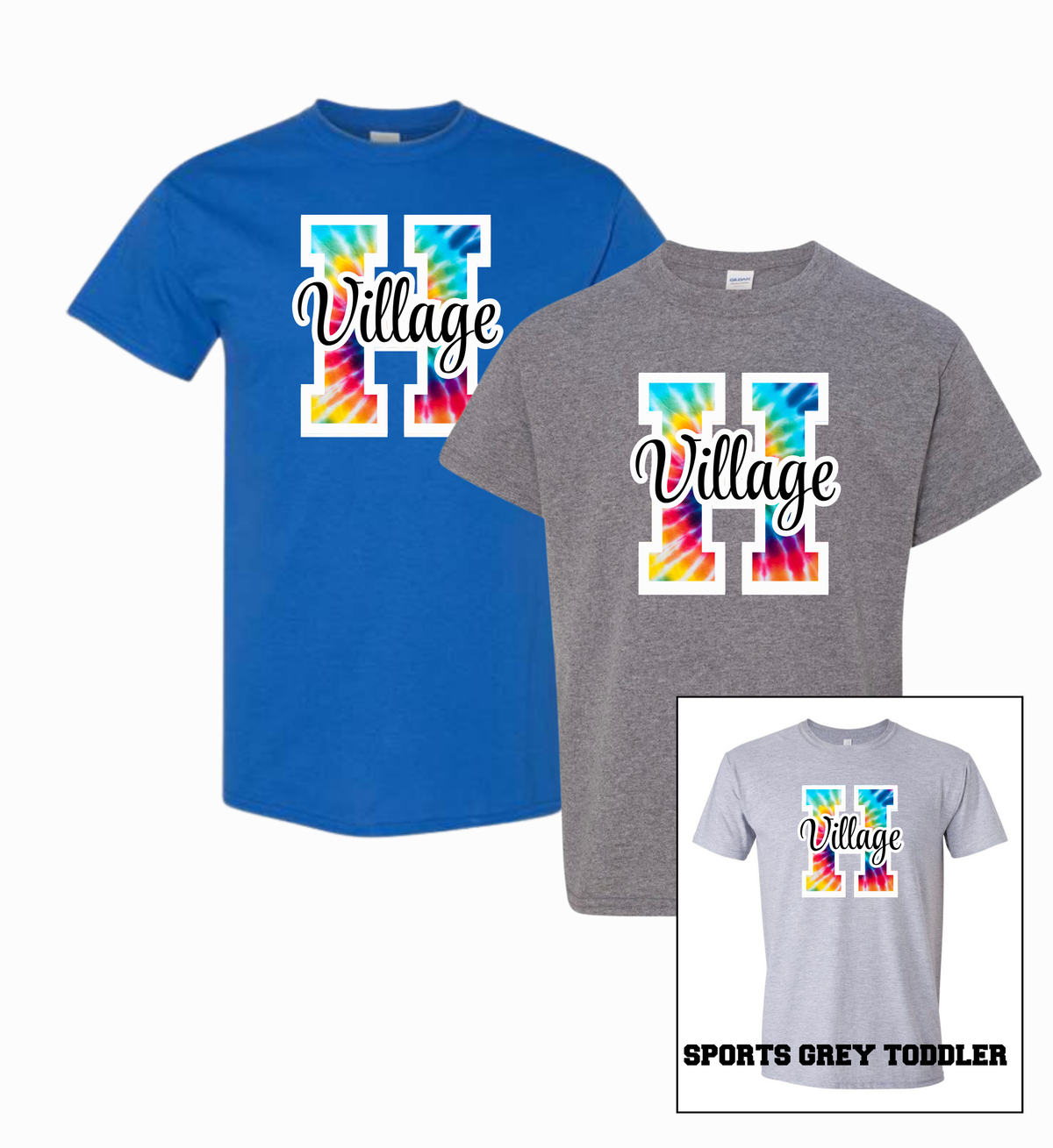 Holmdel Village School Spirit Wear Rainbow Tie Dye Bee Happy T-shirt