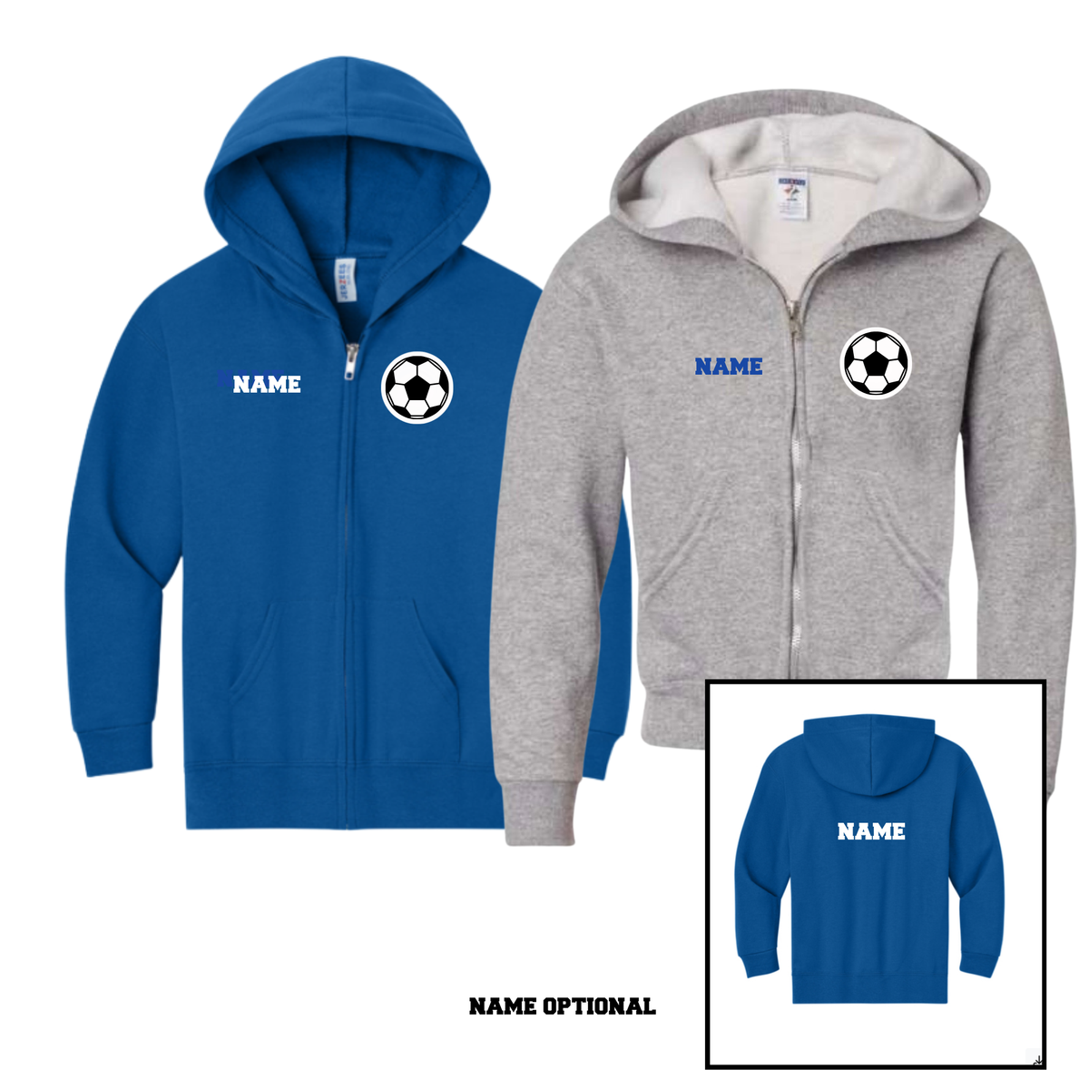 Soccer Zip up Hoodie