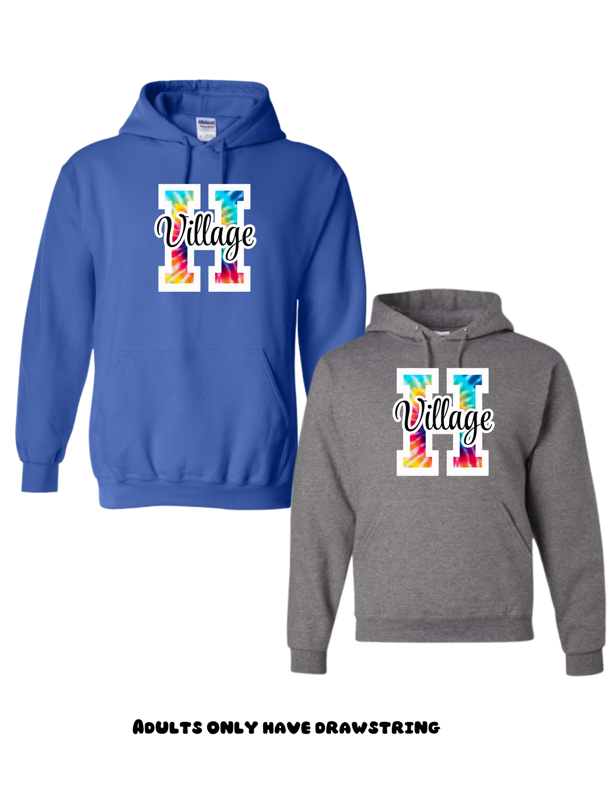 Holmdel Village School Spirit Wear Rainbow Bee Happy Hoodie Sweatshirt