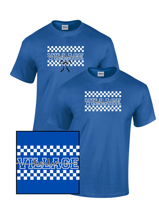 Holmdel Village School Spirtwear Checkered Professional Title T-shirt