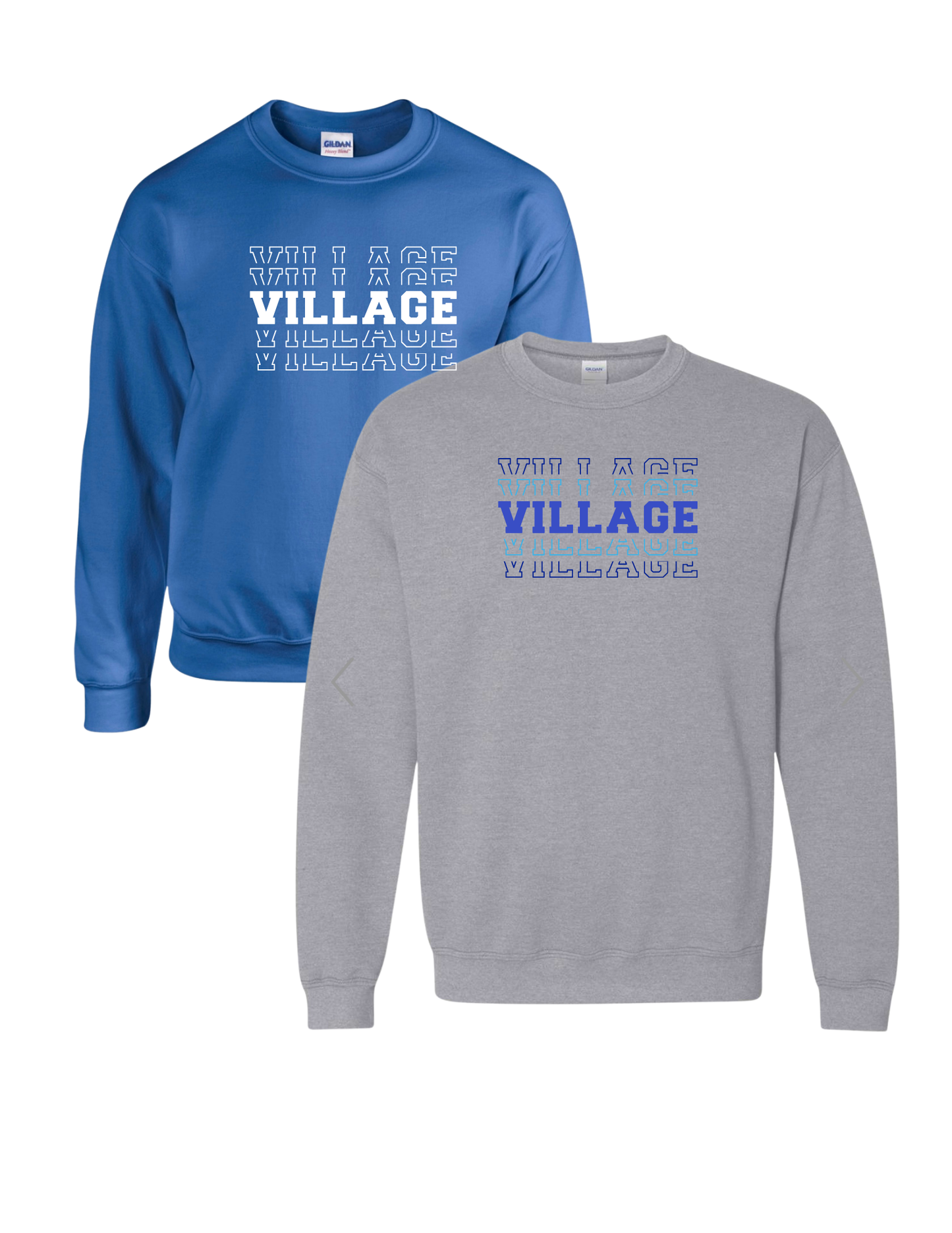 Holmdel Village School Spirit Wear Stacked Village Crew Sweatshirt