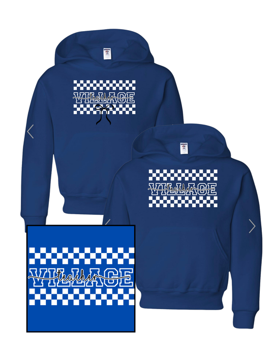 Holmdel Village School Spirit Wear Checkered Professional Title Hoodie Sweatshirt